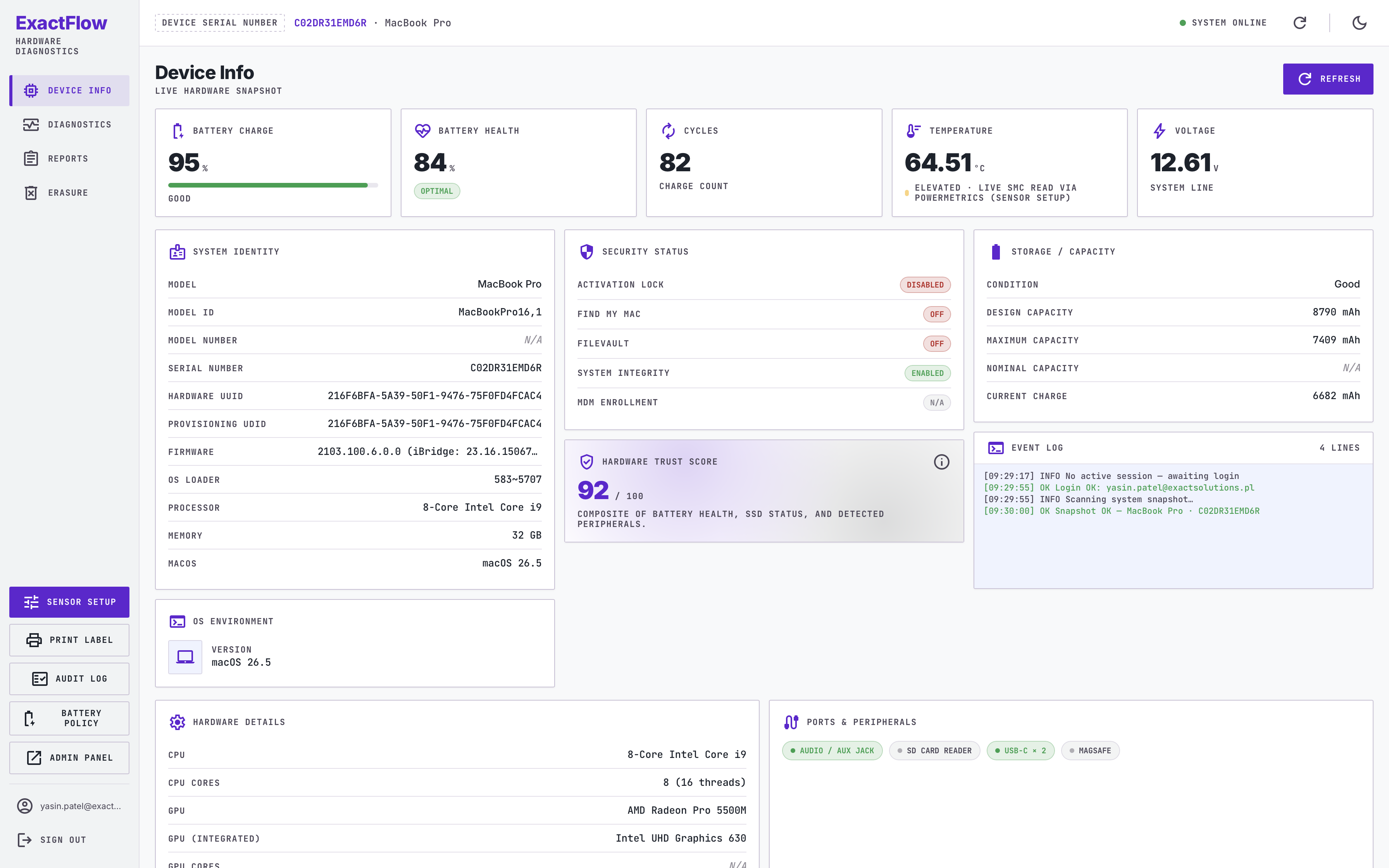 Application Overview — Device Info